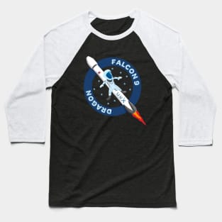 Falcon 9 Dragon Kids Spacex Nasa Baseball T-Shirt